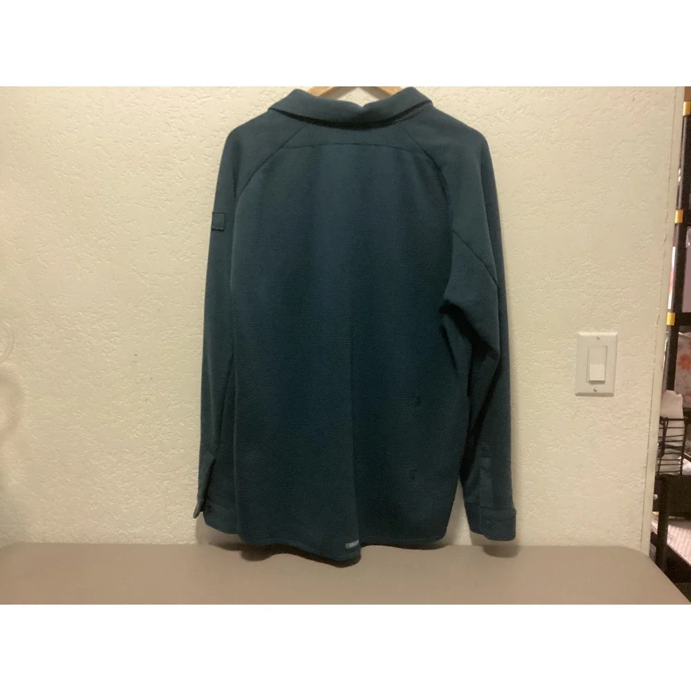Adidas COLD.RDY Snap‎ Front Jacket Mens Large Teal Blue Ribbed HG3238